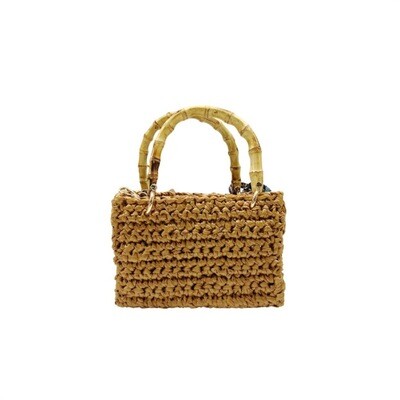 CHICA - Meteora Shopping Bag Piccola - Toast/Verde