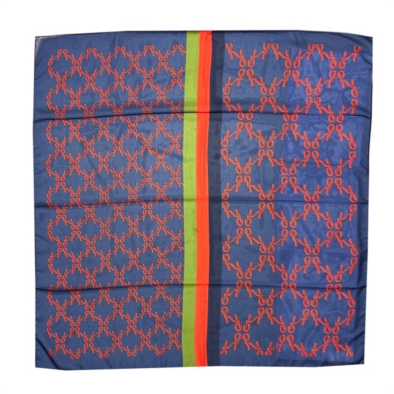 ROBERTA DI CAMERINO - Foulard &quot;R&quot; Baiadera 90x90 - Blue/Red
