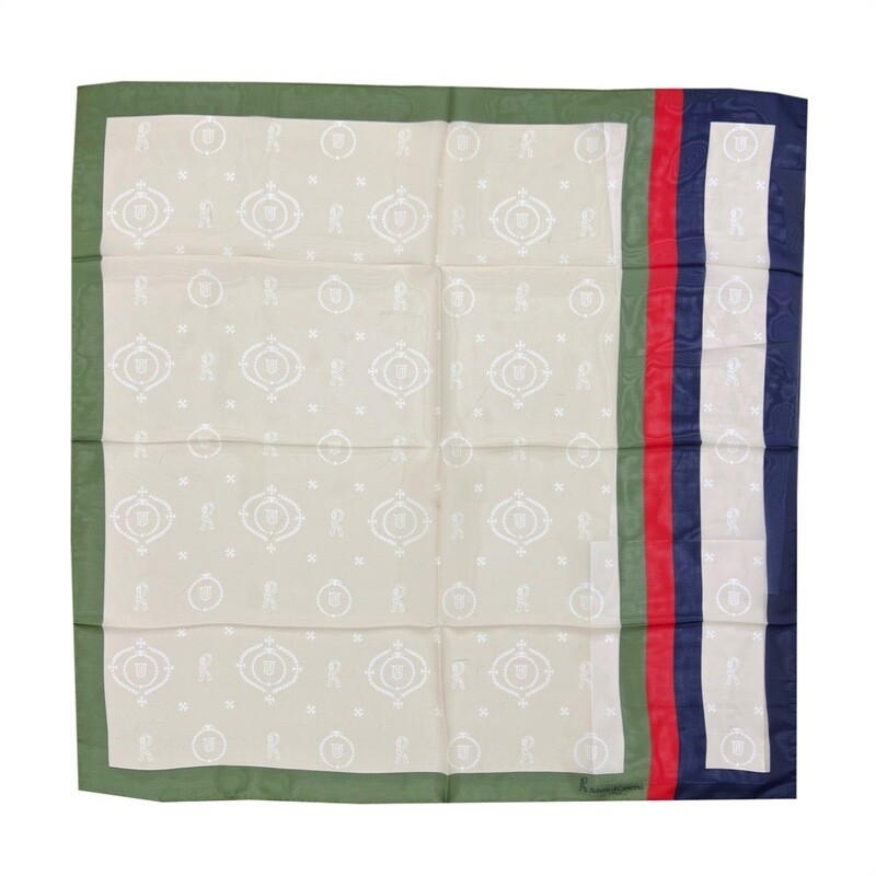 ROBERTA DI CAMERINO - Foulard &quot;R&quot; Stemma 90x90 - Beige/Green/Blu