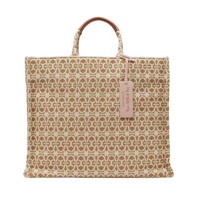 COCCINELLE - Never Without Bag Large Jacquard - Multi Natural/Caramel