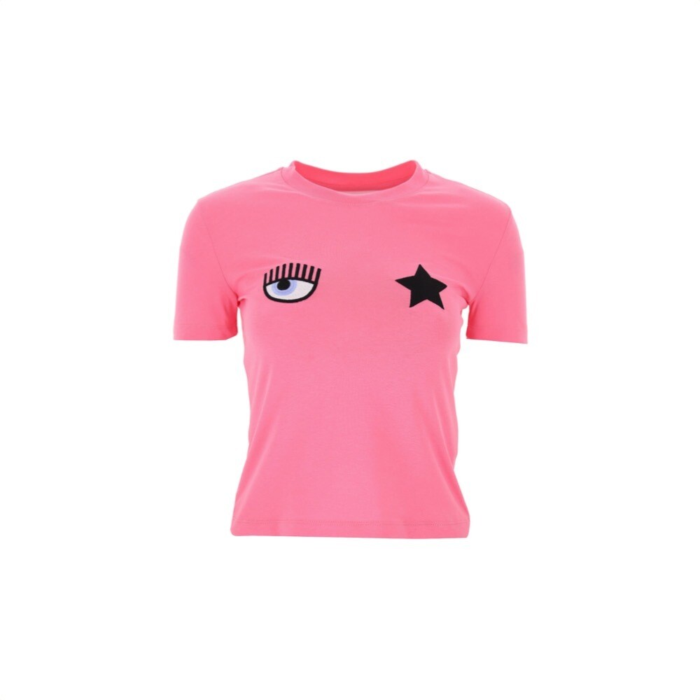 CHIARA FERRAGNI - Eye Star t-shirt slim fit - Sachet Pink