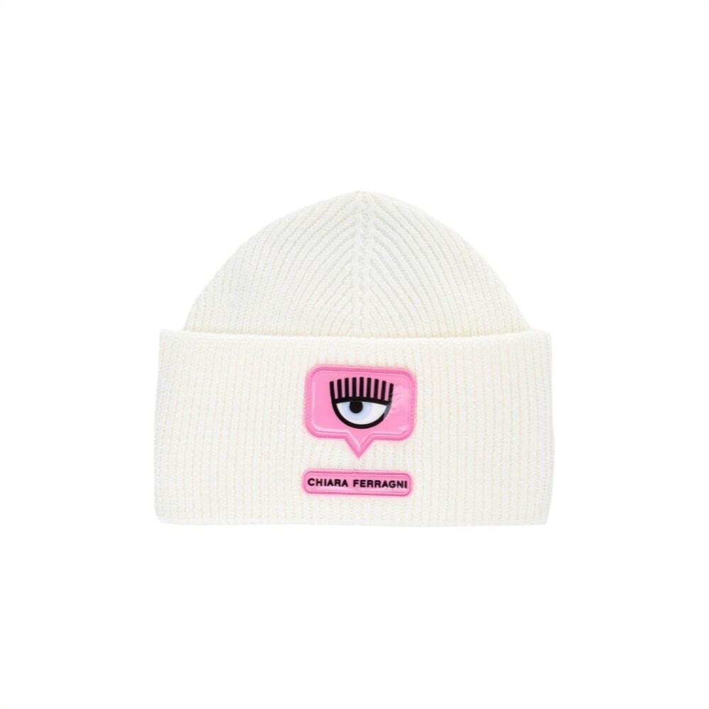 CHIARA FERRAGNI - Eye Like Patch Berretto - Bright White