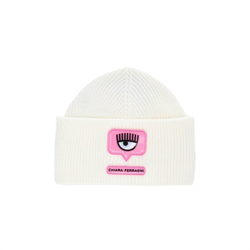 CHIARA FERRAGNI - Eye Like Patch Berretto - Bright White