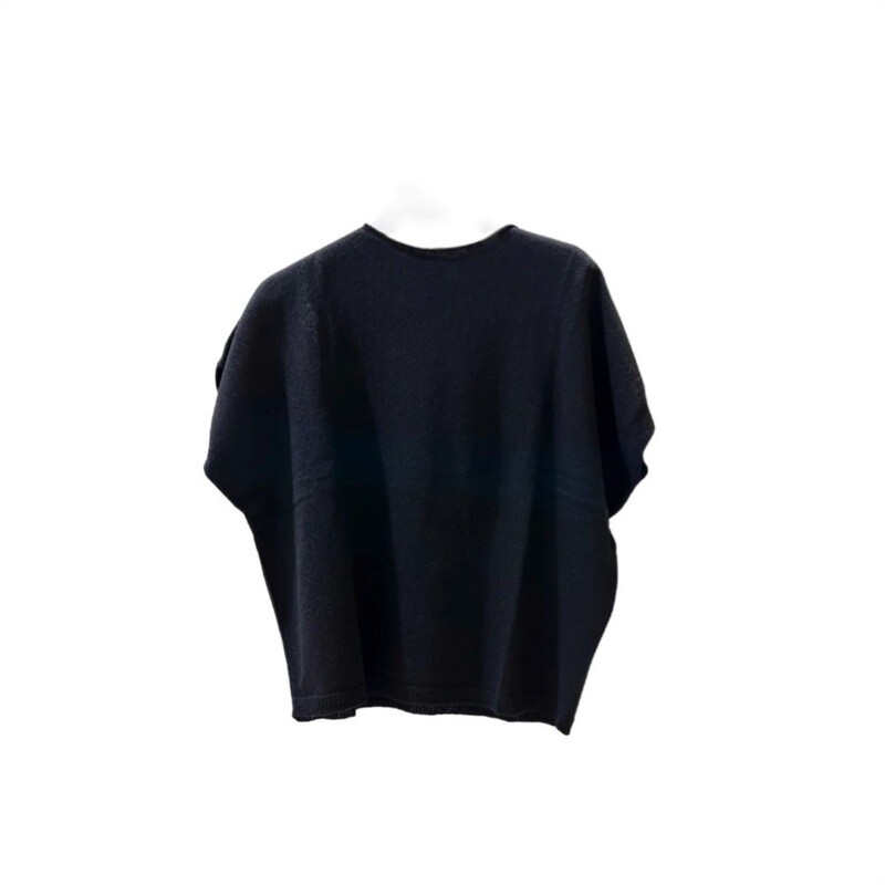 RIVIERA CASHMERE - Maglia Mezza Manica - Nero