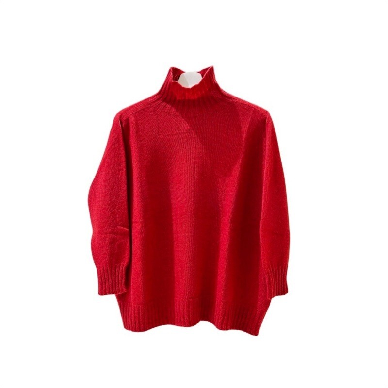 RIVIERA CASHMERE - Lupetto Over - Porpora