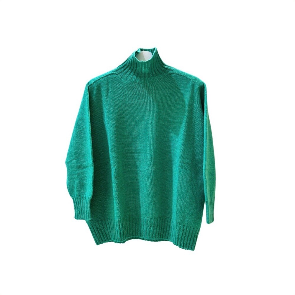 RIVIERA CASHMERE - Lupetto Over - Verde