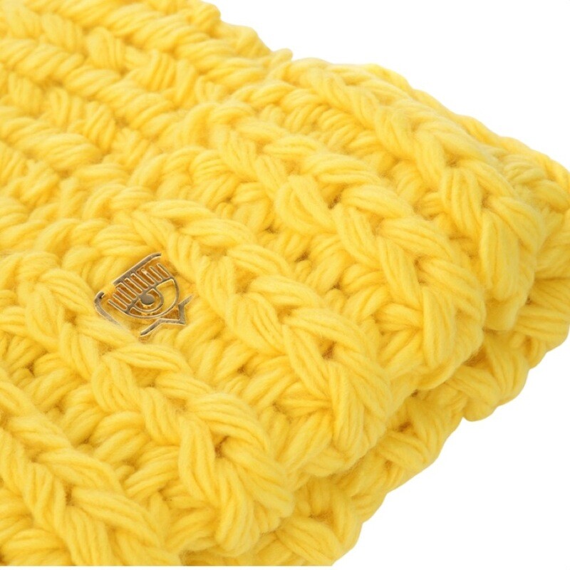 CHIARA FERRAGNI - Eye Like Berretto in maglia - Blazing Yellow