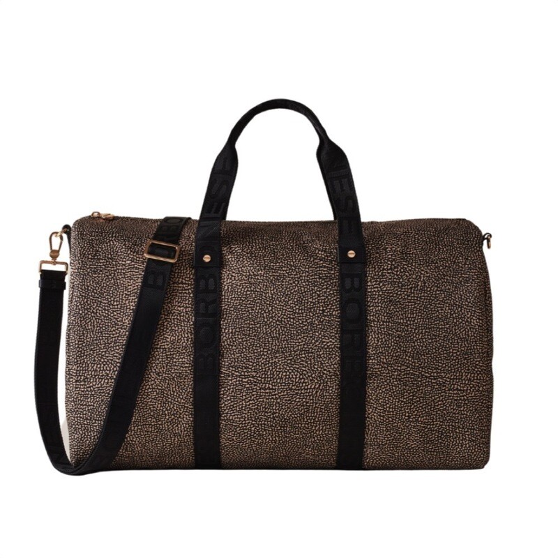 BORBONESE - Eco Line Borsone Medium Nylon - Op Natural/Black