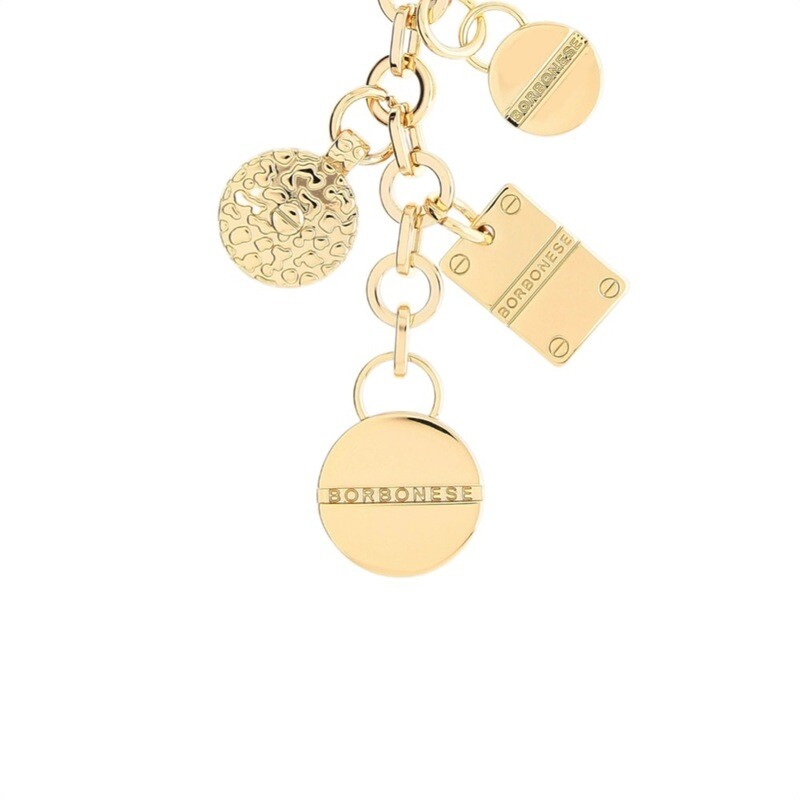 BORBONESE - Portachiavi con charms - Light Gold Free