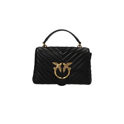 PINKO - Love Lady Puff Mini CL Chevron - Black/Oro