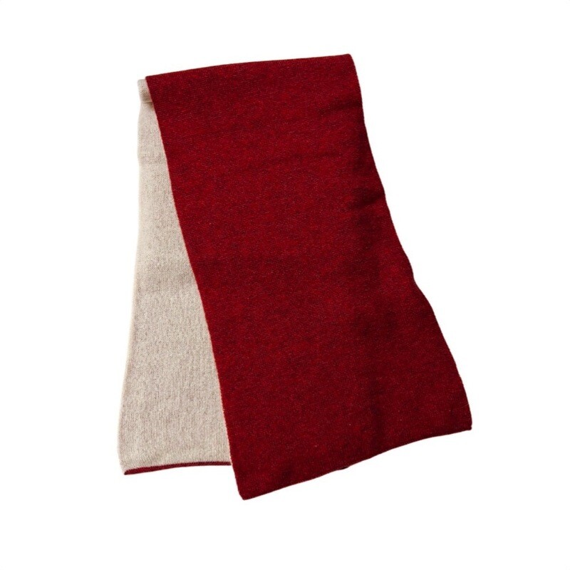 RIVIERA CASHMERE - Sciarpa Double Bicolore - Panna/Mosto RIVIERA CASHMERE - Sciarpa Double Bicolore - Panna/Mosto