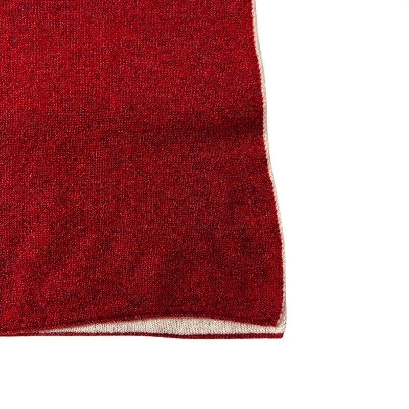 RIVIERA CASHMERE - Sciarpa Double Bicolore - Panna/Mosto