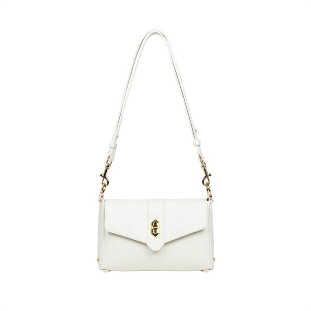 LANCASTER - Foulonne Double Crossbody Small - Blanc in Nude