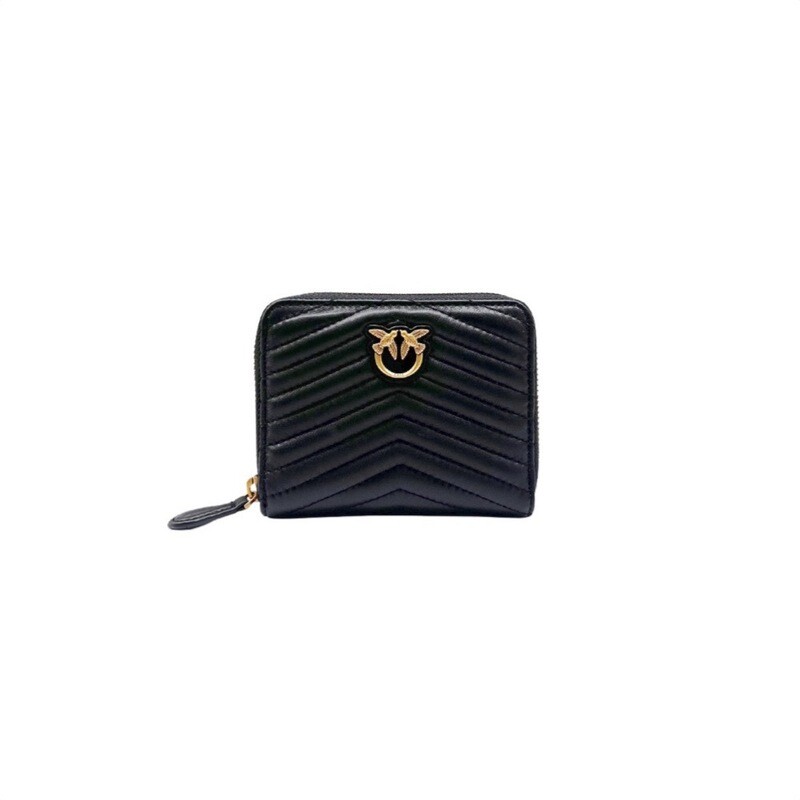 PINKO - Taylor Zip around Chevron - Black/Oro