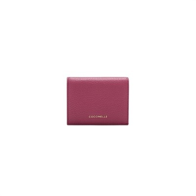 COCCINELLE - Metallic Soft Portafoglio Mini - Pulp Pink