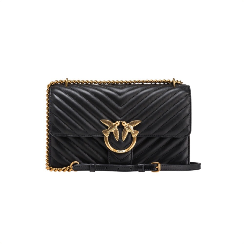 PINKO - Love One Classic Chevron DC - Black/Oro