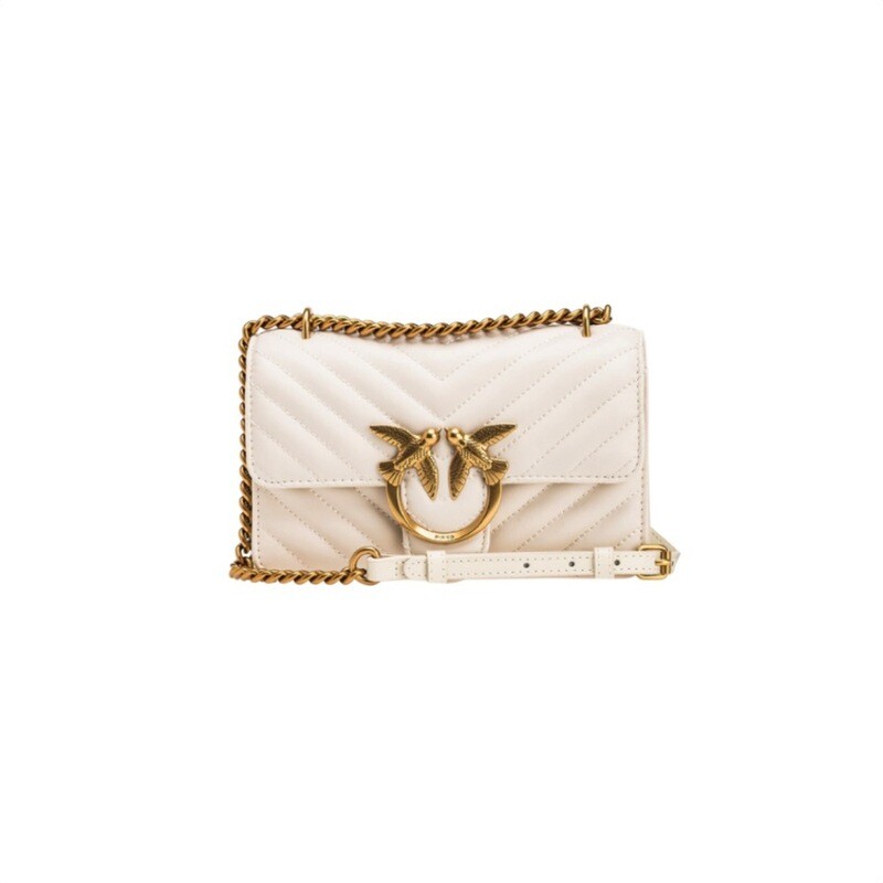 PINKO - Love One Mini Chevron - White