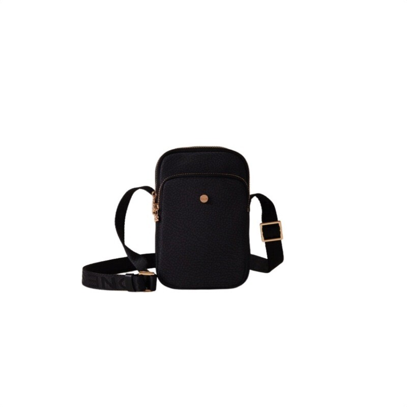 BORBONESE - Classica PortaCellulare c/tracolla - Dark Black