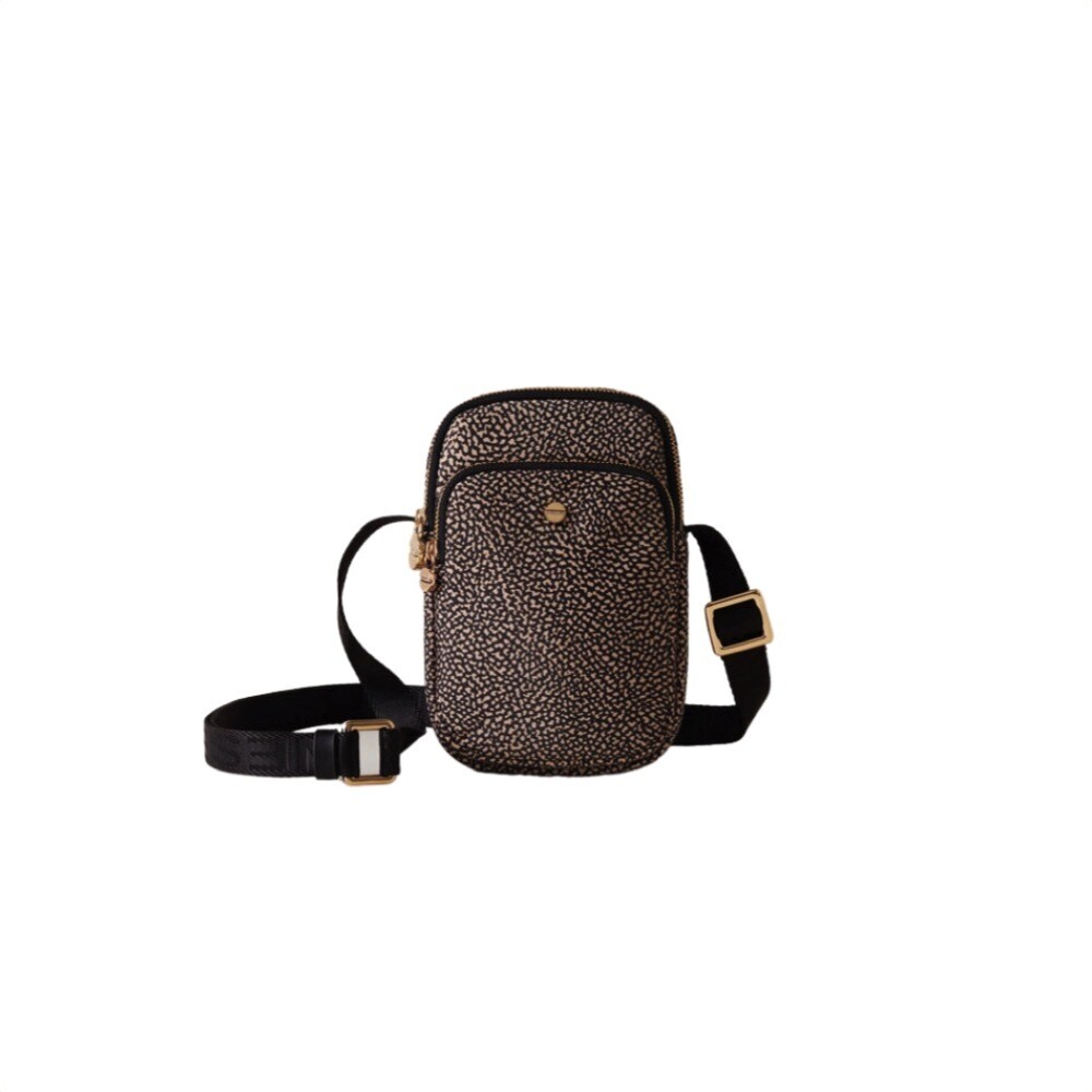 BORBONESE - Classica PortaCellulare c/tracolla - OP Natural/Black