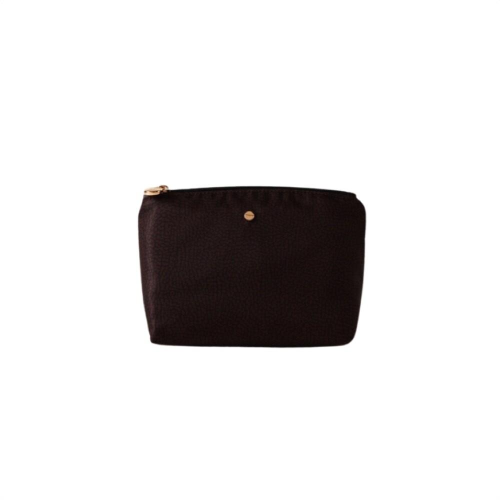 BORBONESE - Classica Busta Portatutto Nylon Medium - Dark Brown/Black