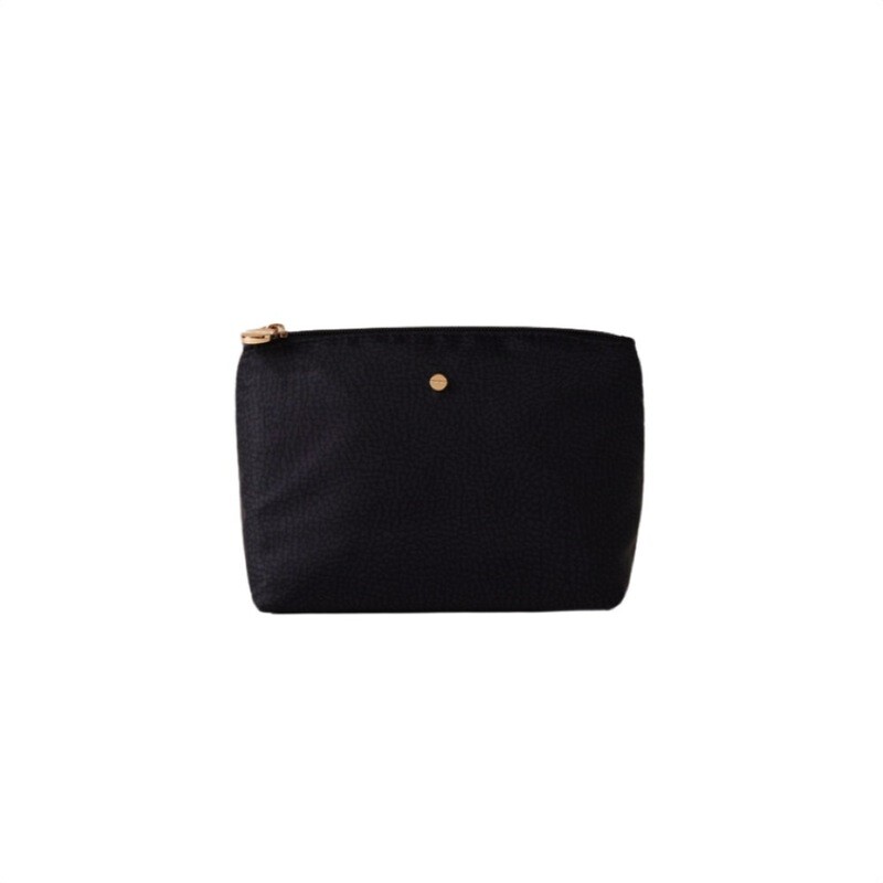 BORBONESE - Classica Busta Portatutto Nylon Medium - Dark Black