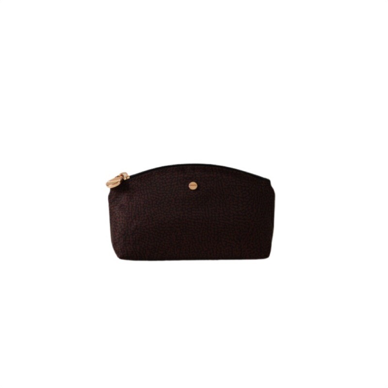 BORBONESE - Classica Busta Portatutto Nylon Small - Dark Brown/Black