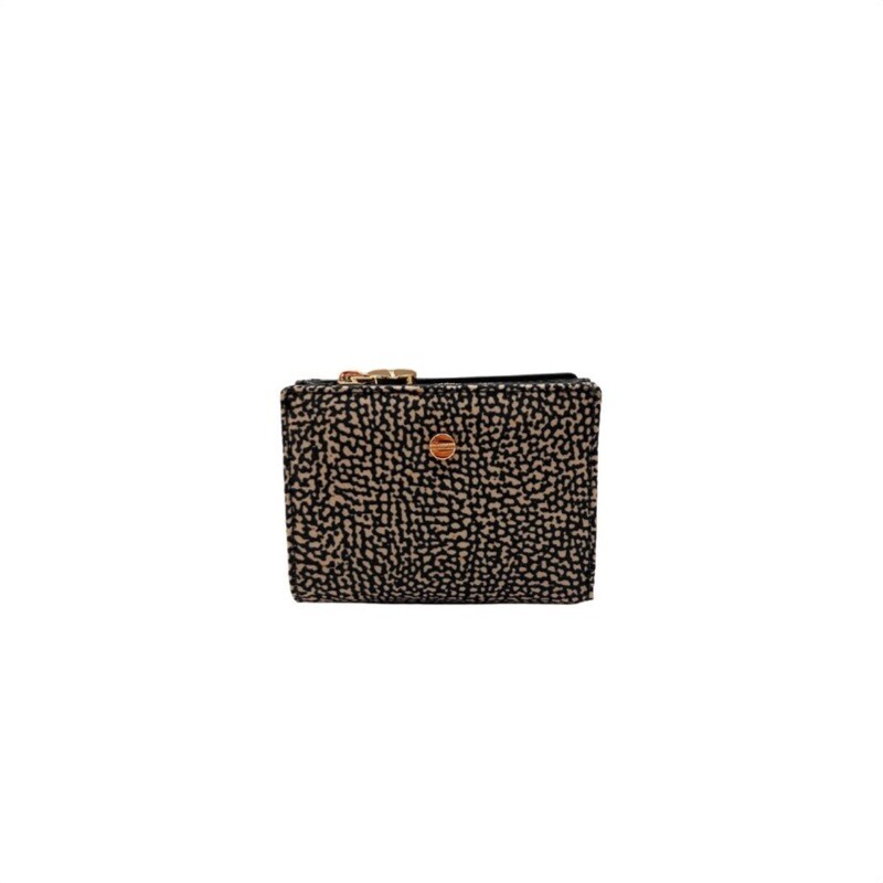 BORBONESE - Classica Portafoglio Nylon Mini - OP Natural/Black