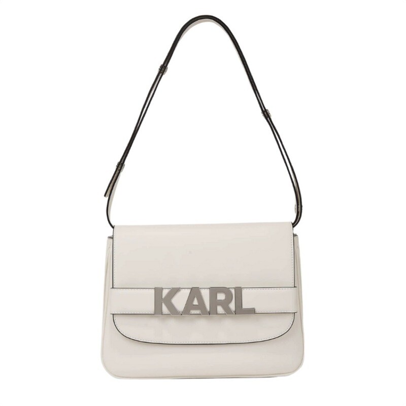 KARL LAGERFELD - Letters Borsa a spalla Media - White