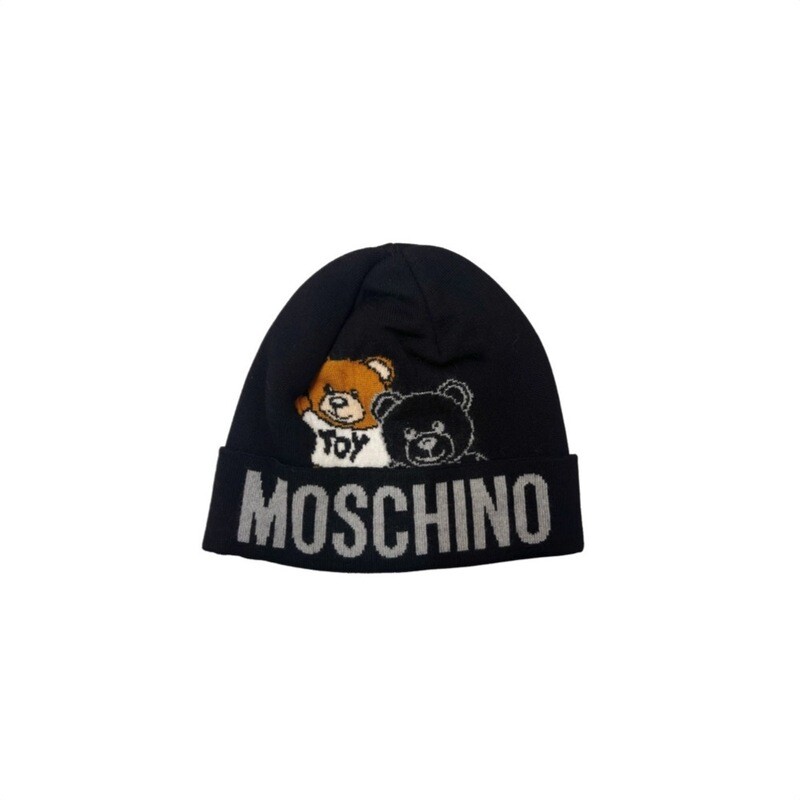 MOSCHINO - Berretto due orsetti - Black