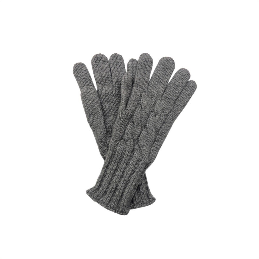 RIVIERA CASHMERE - Guanto Waffle - Gris1