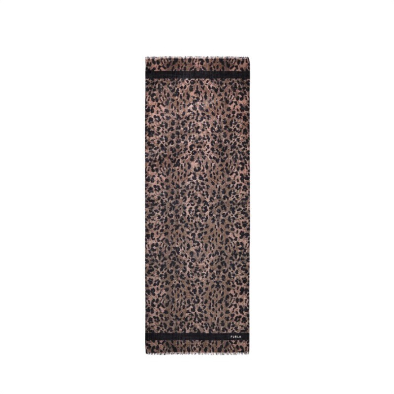 FURLA - Stola Emma 70x200 Leopard - Toni Nero