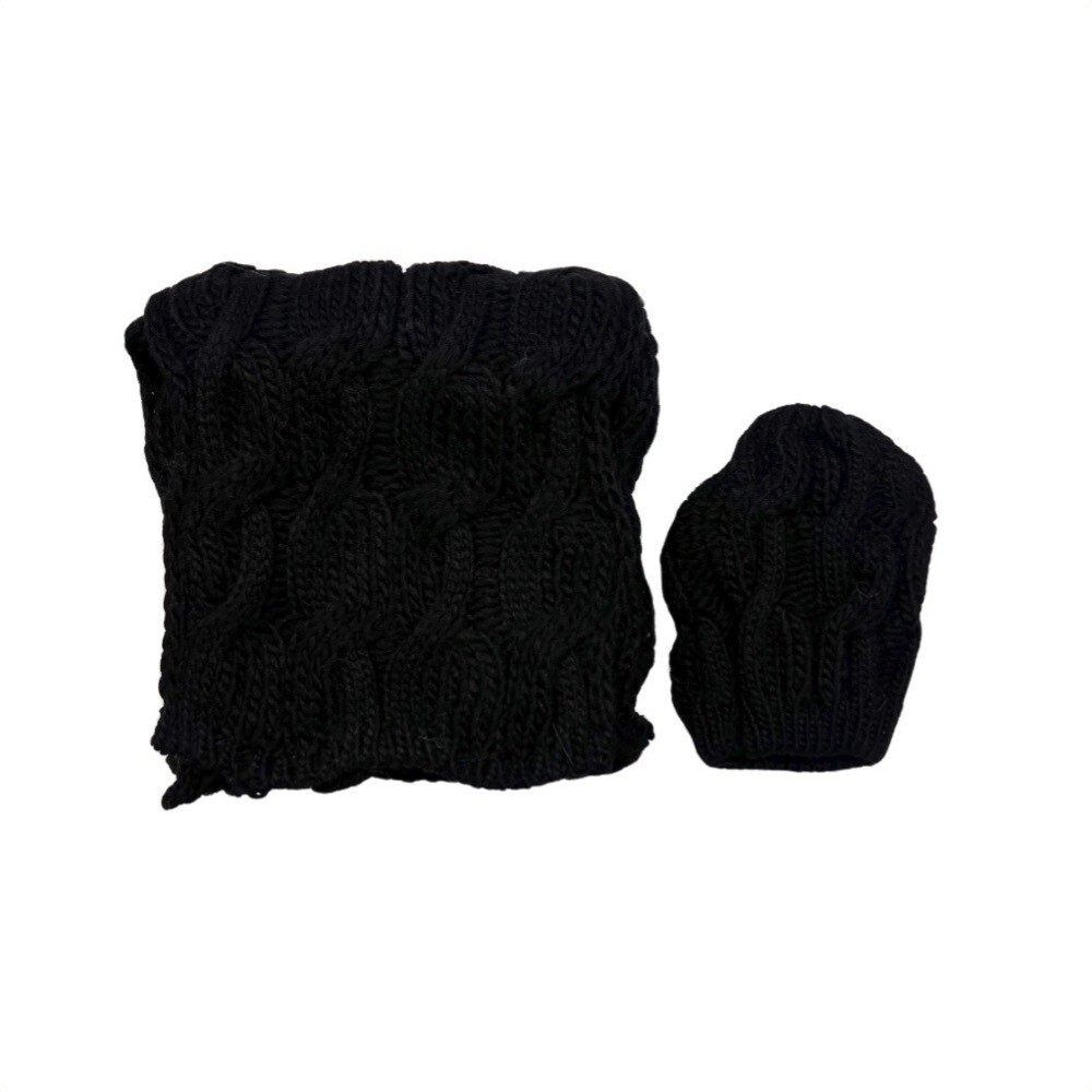 SG - Kit sciarpa e cappello Intreccio - Nero