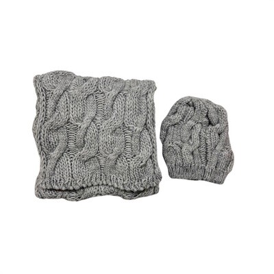 SG - Kit sciarpa e cappello Intreccio - Grigio
