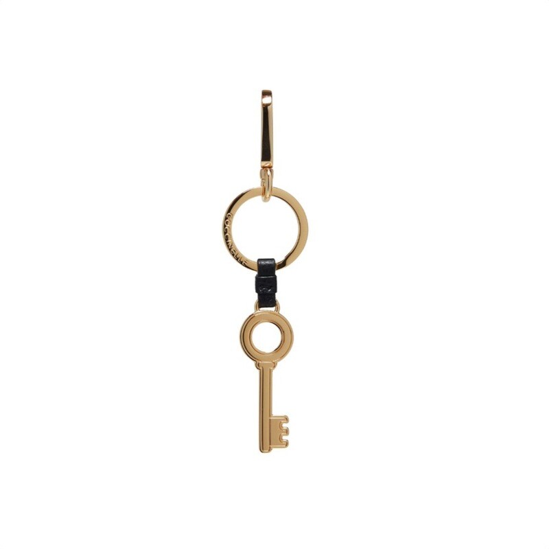 COCCINELLE - Chiave Portachiavi/Charm Basic Metal Platinum - Noir
