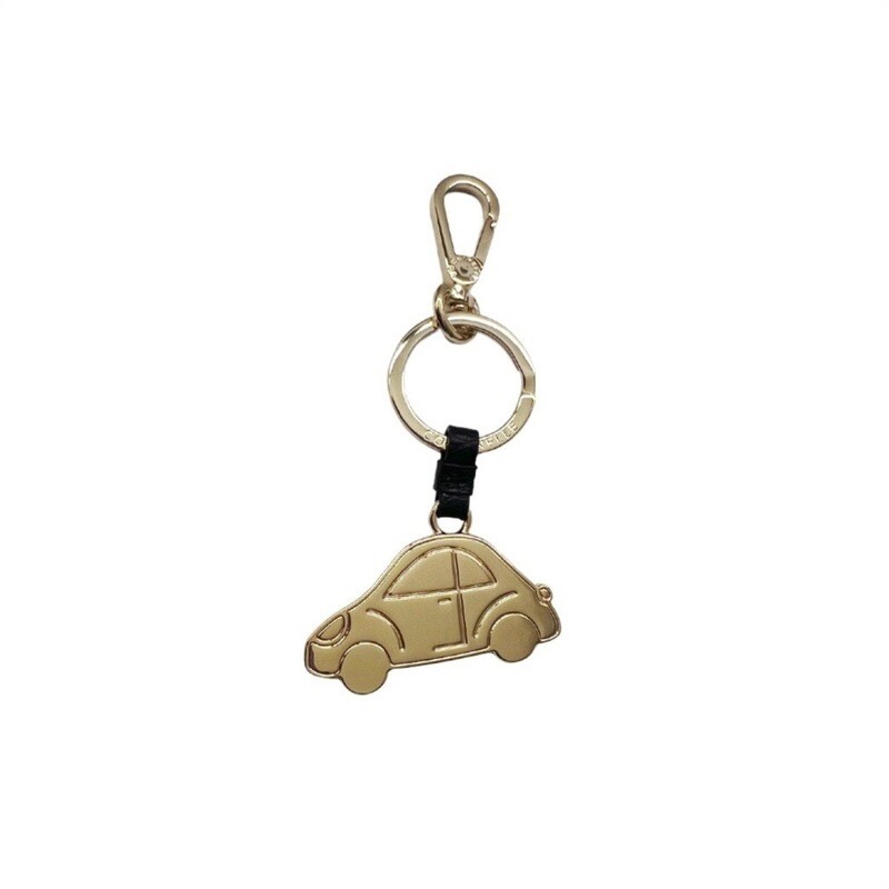 COCCINELLE - Macchina Portachiavi/Charm Basic Metal Platinum - Noir