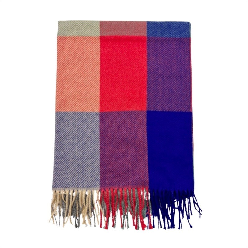 SG - Sciarpa Scacchi - Rosa/Blu
