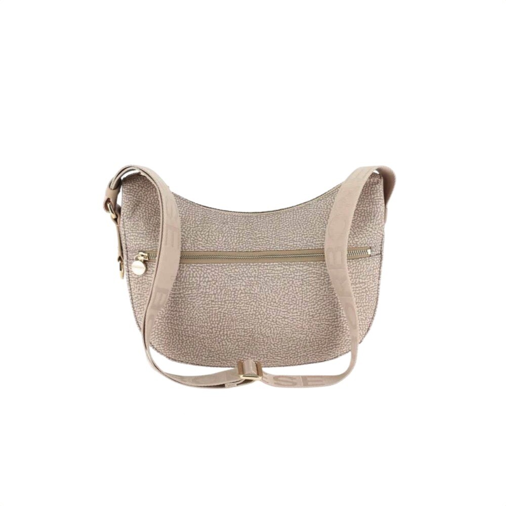 BORBONESE - Luna Bag Small Nylon Riciclato OP con zip - Sand