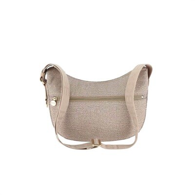 BORBONESE - Luna Bag Small Nylon Riciclato OP con zip - Sand