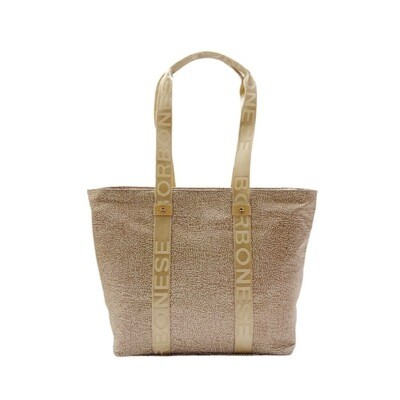 BORBONESE - Eco Line Shopping Medium Nylon - Sand