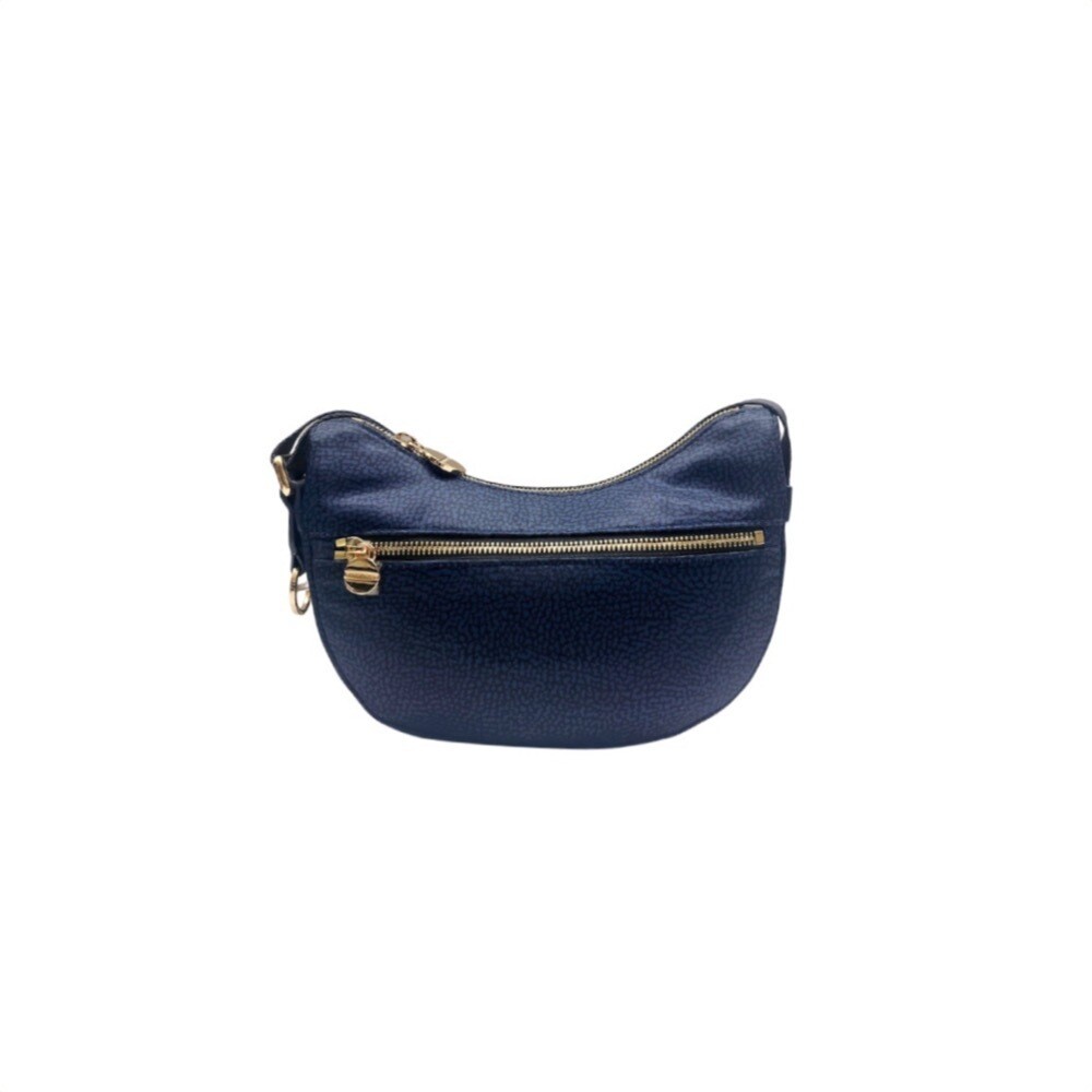 BORBONESE - Luna Bag Mini Nylon Riciclato OP con zip - Blue