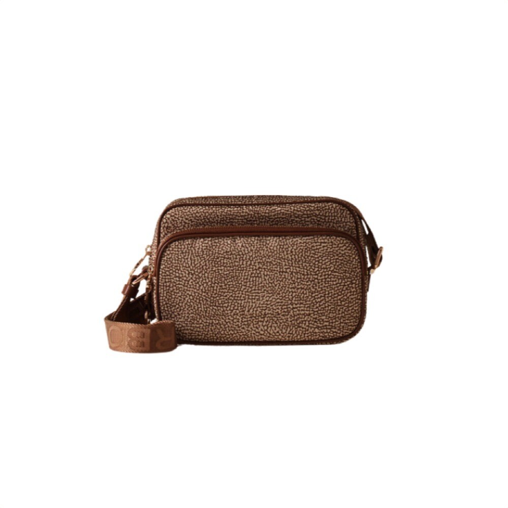 BORBONESE - Eco Line Camera case S - Beige/Brown BORBONESE - Eco Line Camera case S - Beige/Brown