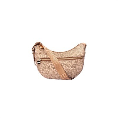 BORBONESE - Luna Bag Mini Nylon Riciclato OP con zip - Beige/Brown