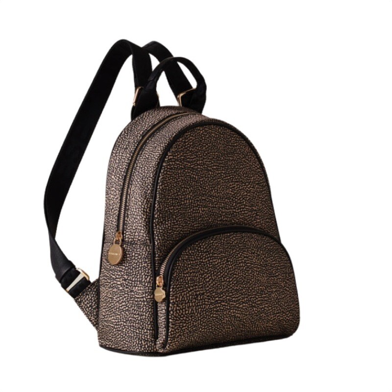 BORBONESE - Zaino Eco Line Medium - Op Natural/Black