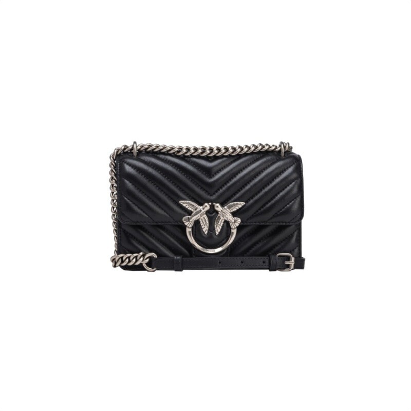 PINKO - Love One Mini Chevron - Black/Silver