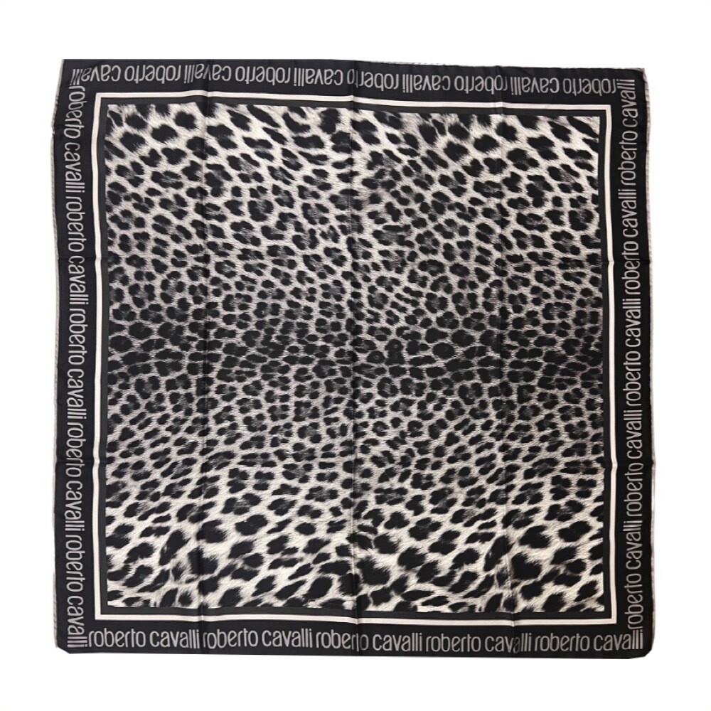 ROBERTO CAVALLI - Foulard Giaguaro Heritage 90x90 - Grey