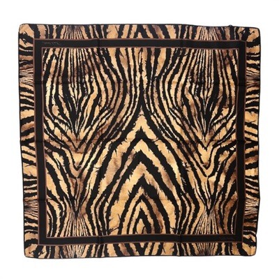 ROBERTO CAVALLI - Foulard Freedom 90x90 - Brown