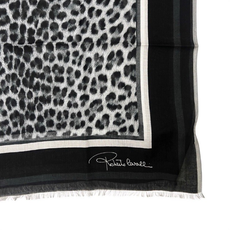 ROBERTO CAVALLI - Stola Giaguaro Heritage 70x180 - Grey