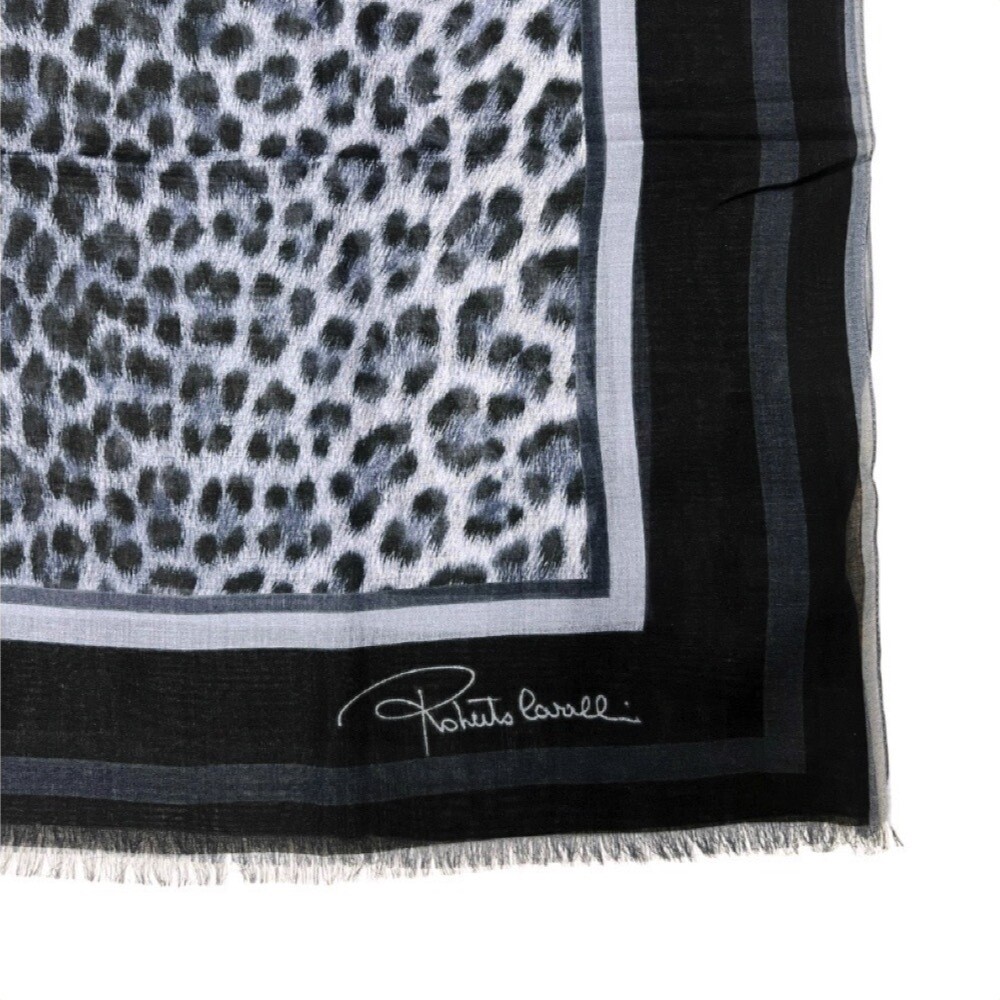 ROBERTO CAVALLI - Stola Giaguaro Heritage 70x180 - Blue