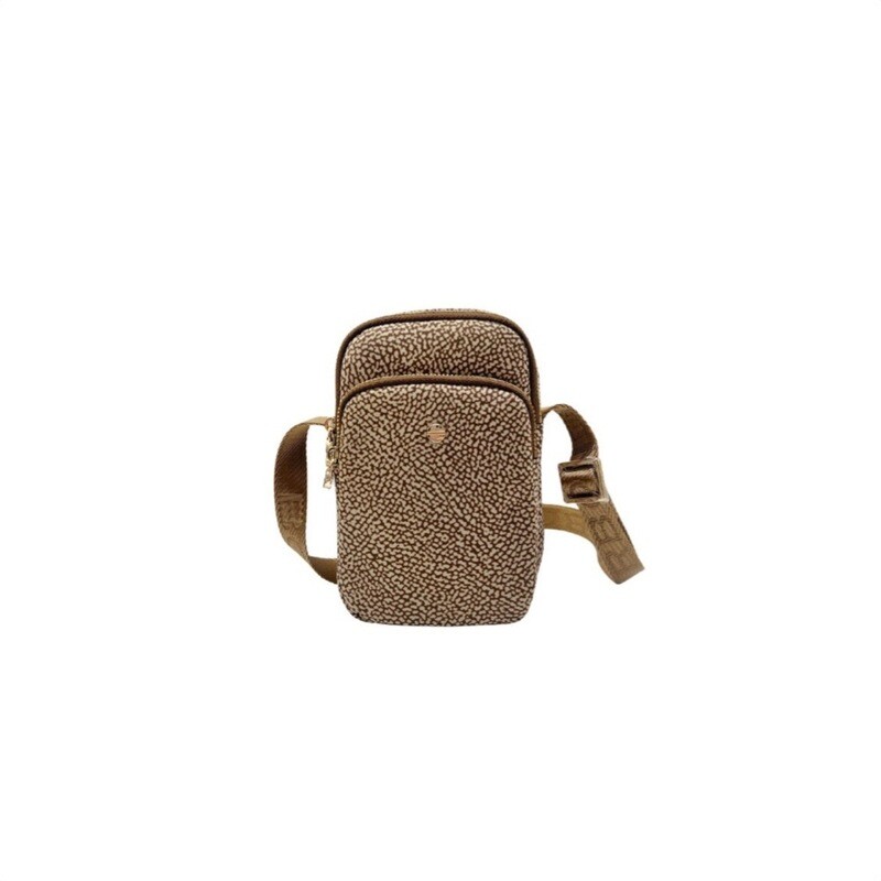 BORBONESE - Classica PortaCellulare c/tracolla - Beige/Brown