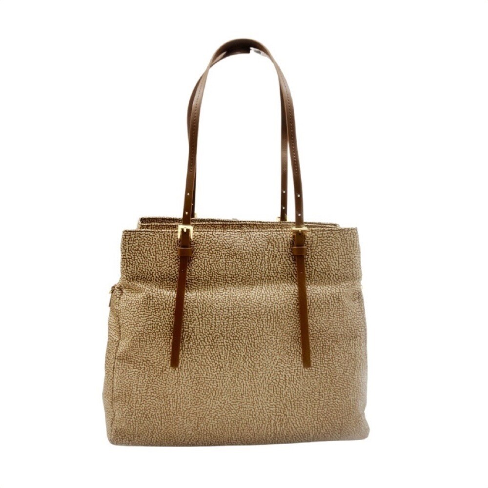 BORBONESE - Borsa Shopping Large c/tracolla - Beige/Brown